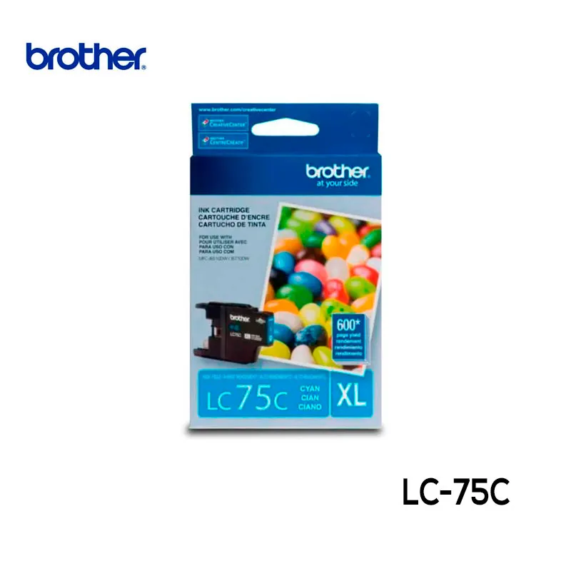 Tinta Brother LC-75C Cyan Cartucho Original