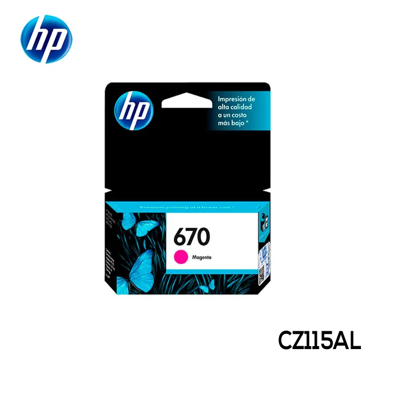 Tinta HP CZ115AL (670) Magenta Capacidad Estándar Original