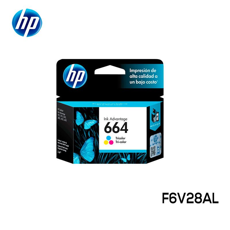Tinta HP F6V28AL (664) Tricolor Capacidad Estándar Original