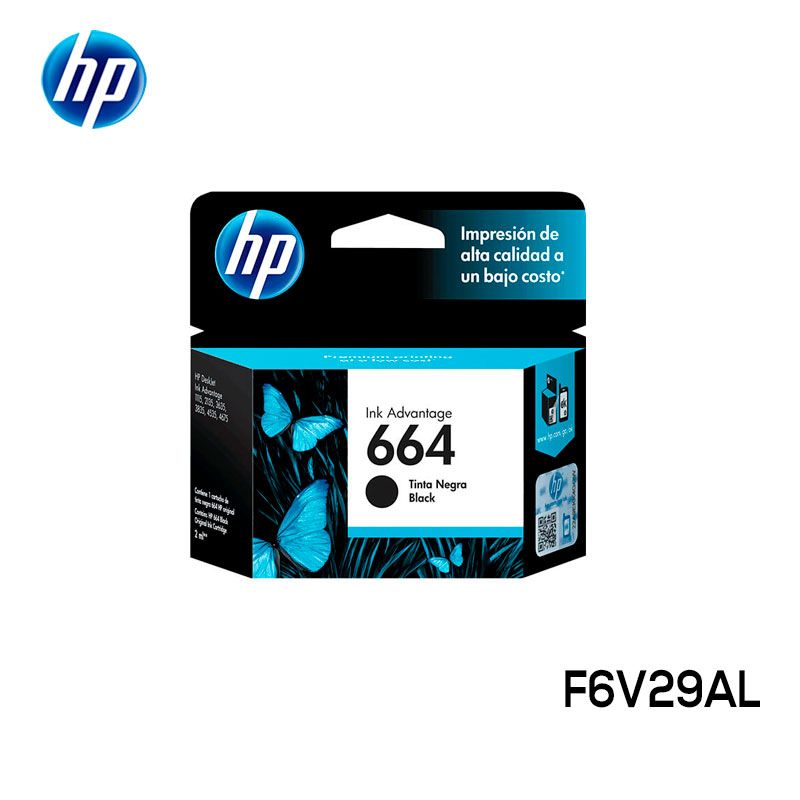 Tinta HP F6V29AL (664) Negro Capacidad Estándar Original