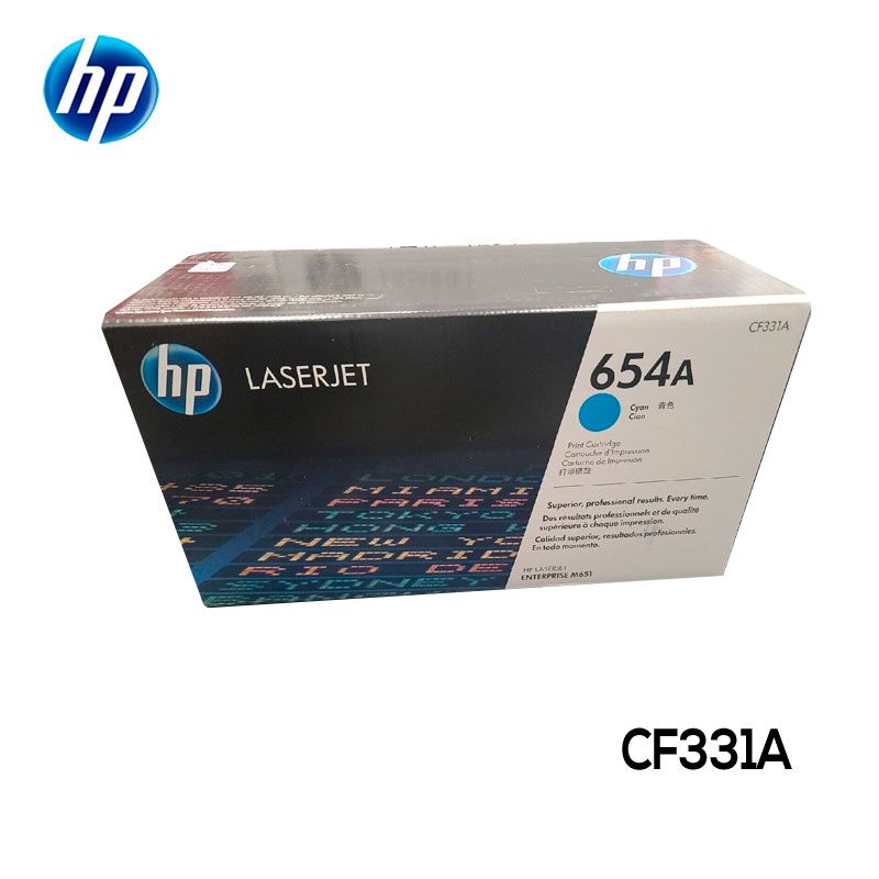 Toner HP 654A Cartucho CF331A Cyan LaserJet Original