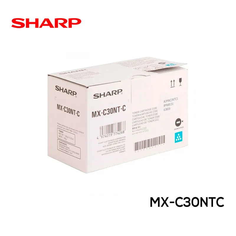 Toner Sharp MX-C30NTC Cyan LaserJet Original
